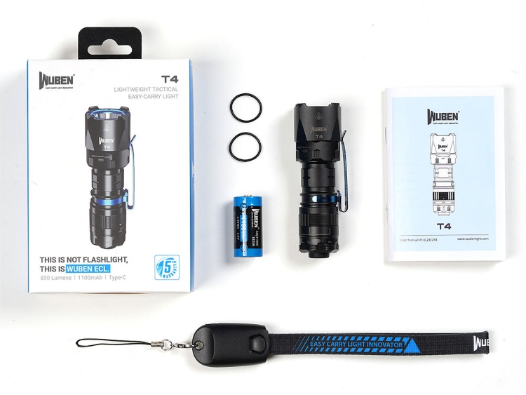 Wuben T4 Portable Tactical Flashlight