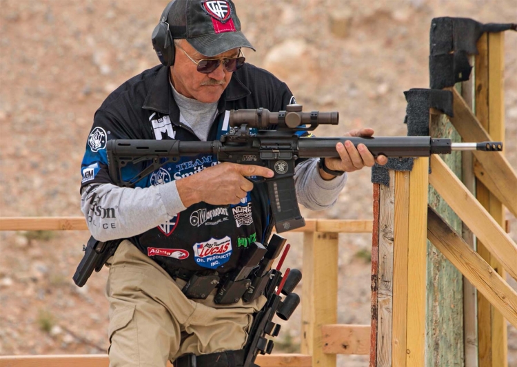 The world-champion shooter Jerry Miculek, sponsored by Fiocchi of America