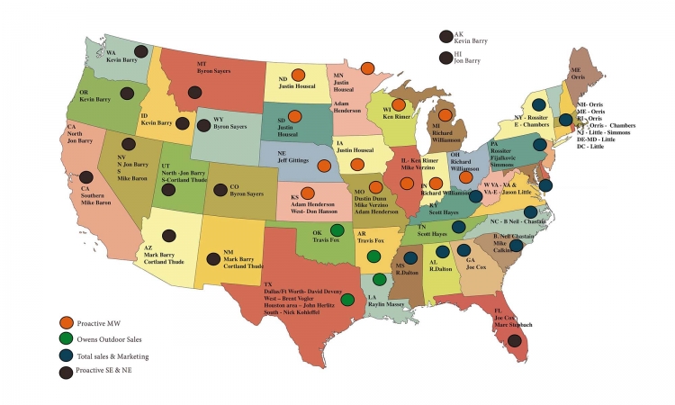 Fiocchi of America US map