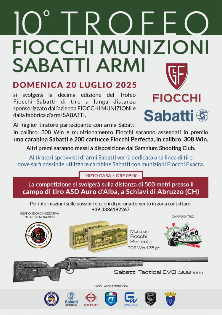 Trofeo Fiocchi-Sabatti 2025, il decennale