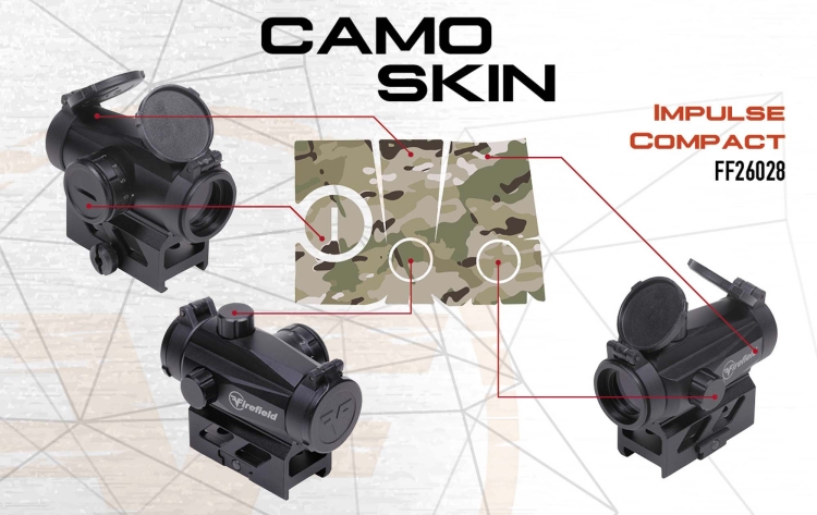 Firefield Impulse Compact MultiCam camo skins: more protection for your red dot sight