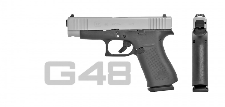 Glock G48 Slimline Silver slide