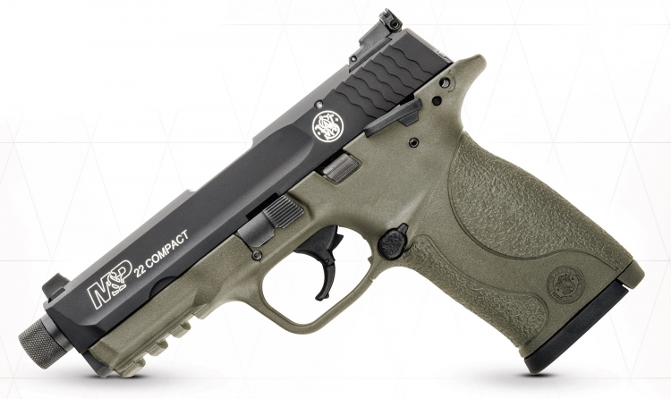 The scaled-down, rimfire M&P-22 Compact is now available in a suppressor-ready, Cerakote Flat Dark Earth variant
