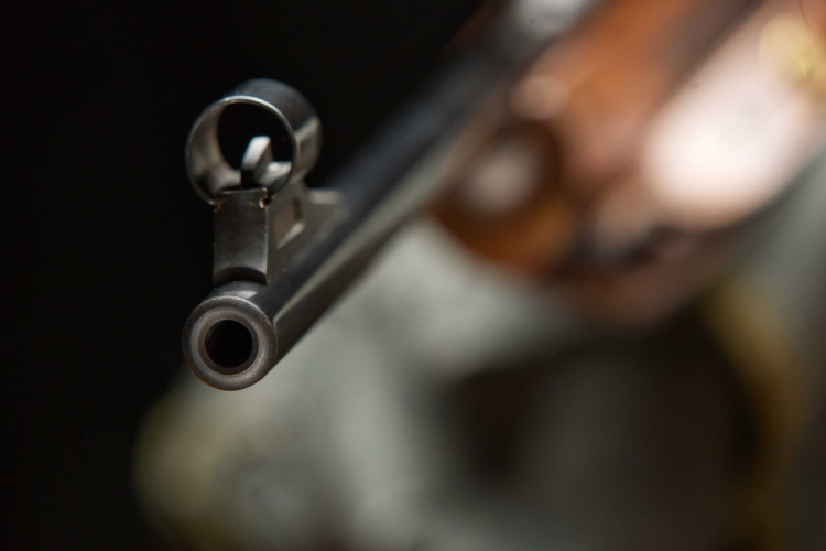 The rifle has iron sights. The barrel is the classic pencil hunting barrel, but it is very accurate