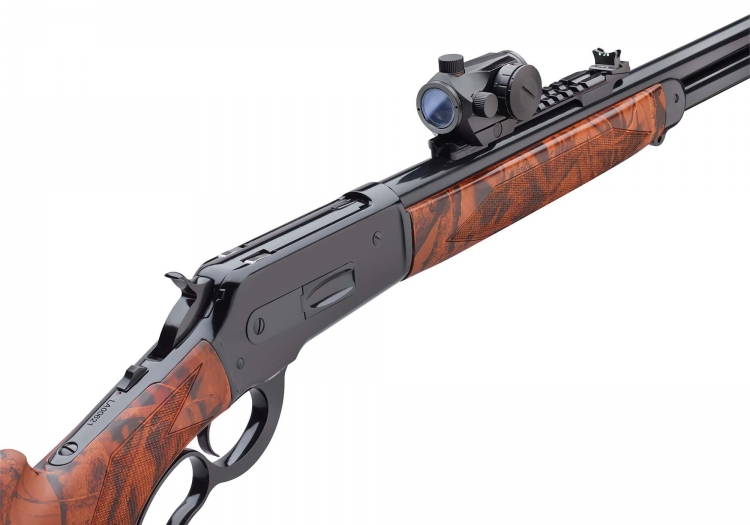The new Pedersoli Boarbuster Red Dot 86-71 lever action rifle is equipped with a Konus Pro Atomic 2.0 sight, an optical system with two colors and five level pf intensity.