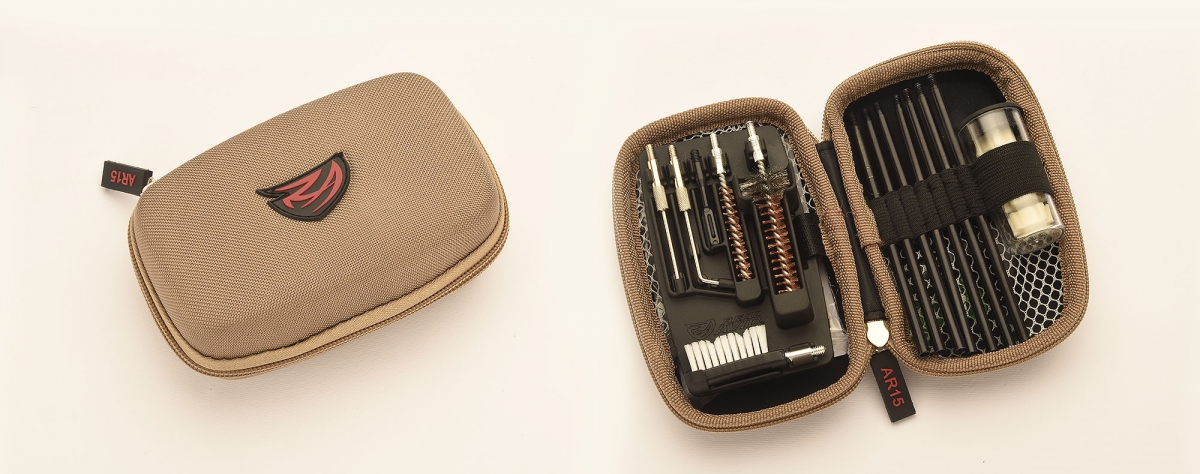 The Real Avid Gun Boss AR-15 cleaning kit's pouch is available in coyote tan or digital camo variants