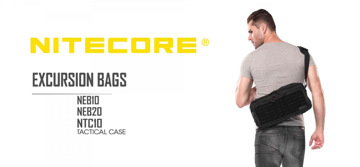 The Nitecore NTC10, NEB10 and NEB20 bags are dedicated to tactical, utility and outdoor use