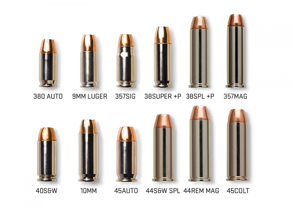 Alcuni dei calibri per arma corta disponibili nella linea di caricamenti SIG Sauer Elite Performance