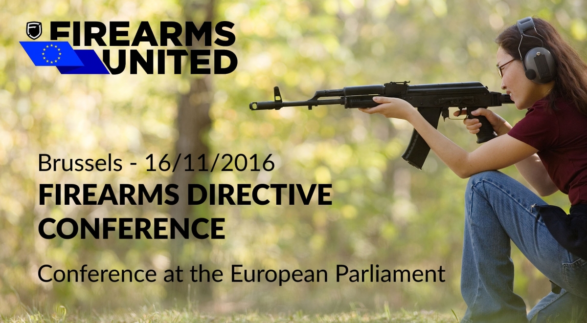 On November 16th, 2016, the Firearms United network will hold a conference in Brussels to discuss and evaluate the negative impact of the proposed EU gun ban on the legitimate gun market and legal gun owners