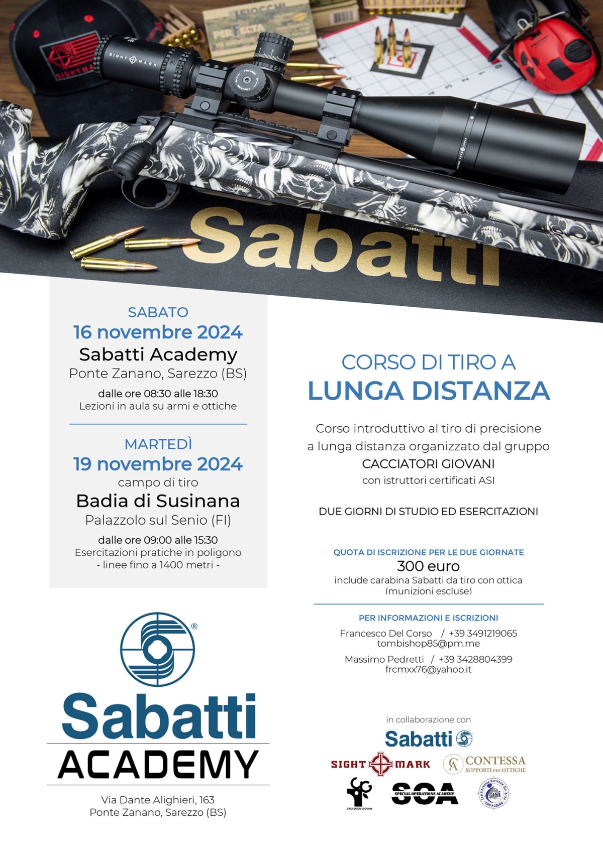 Sabatti Academy: corso di tiro Long Range con i Cacciatori Giovani Sabatti Academy: corso di tiro Long Range con i Cacciatori Giovani