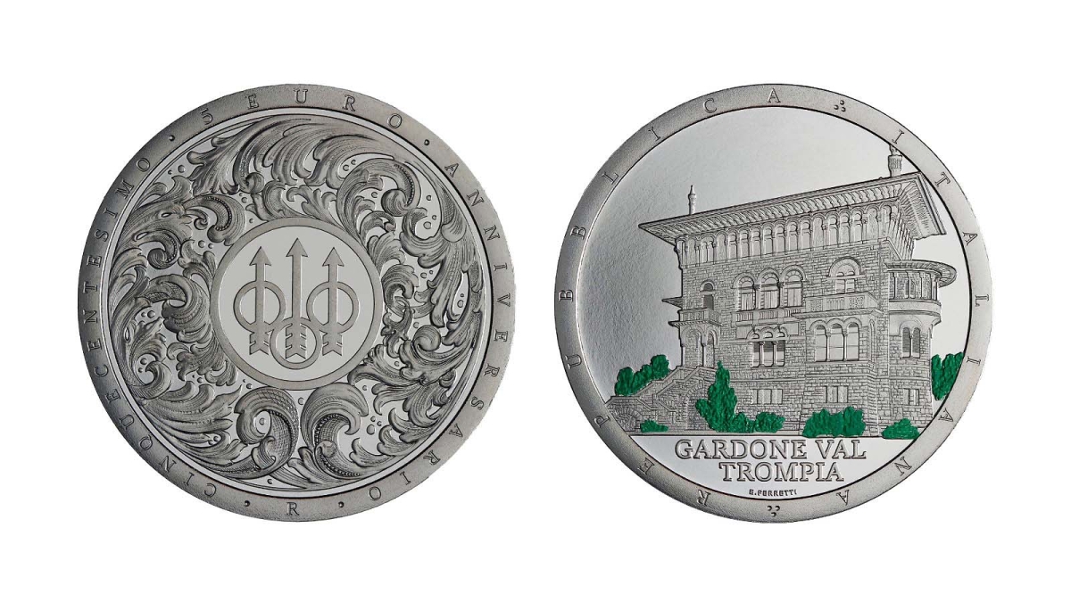 500 anni di Beretta: arriva la moneta d'argento commemorativa