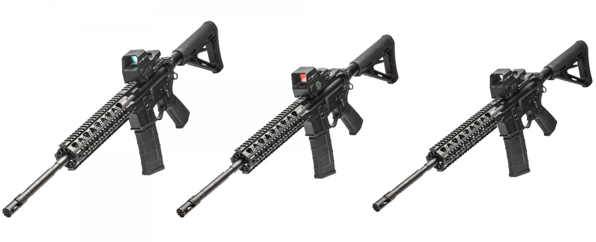 The Ultra Shot R-Spec, A-Spec and M-Spec reflex sights are available in four different variants.