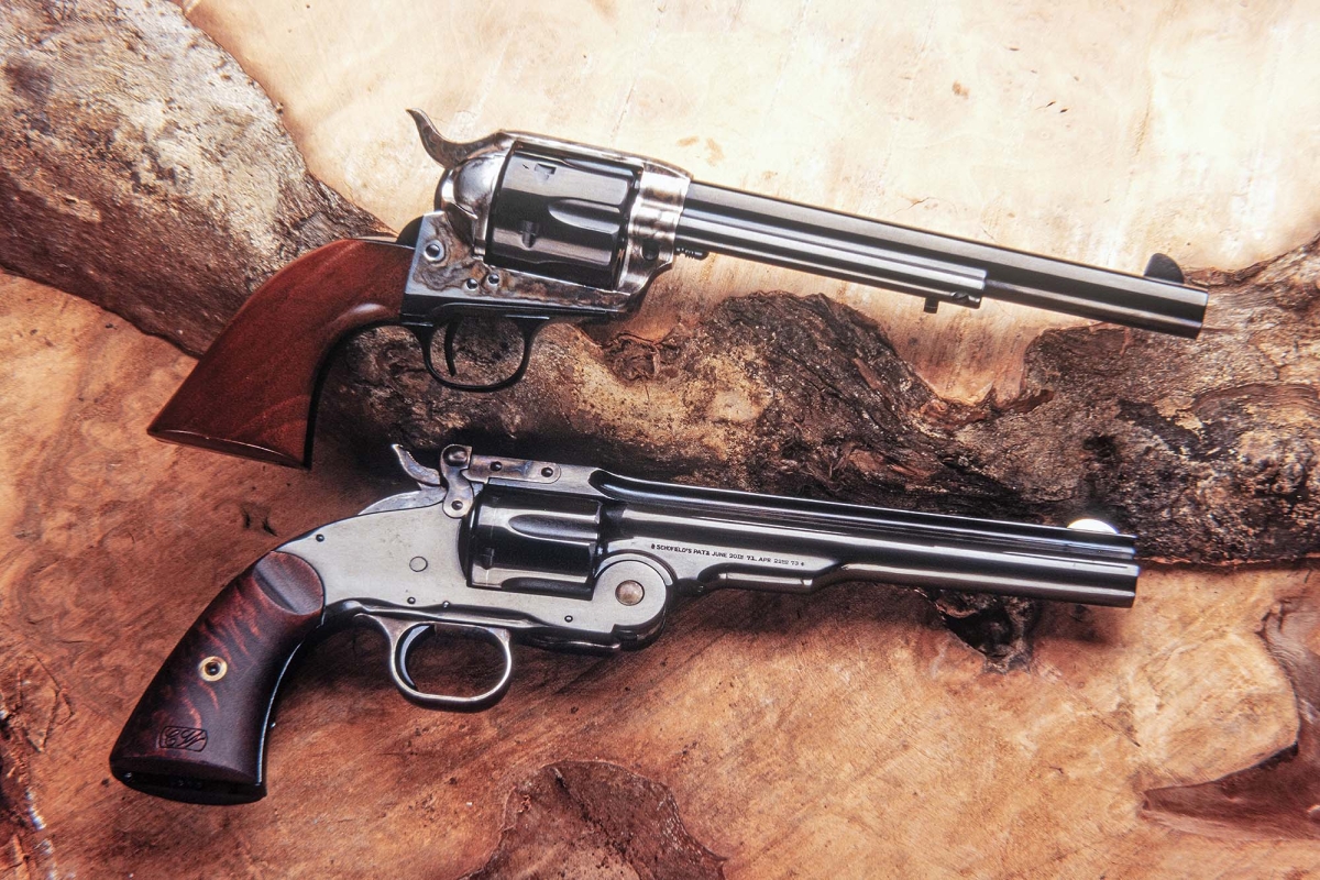The two main service revolvers of the US cavalry in the twenty years 1870-1890, and beyond.