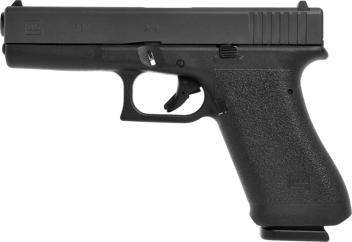 Glock P80 commemorative edition pistol – left side