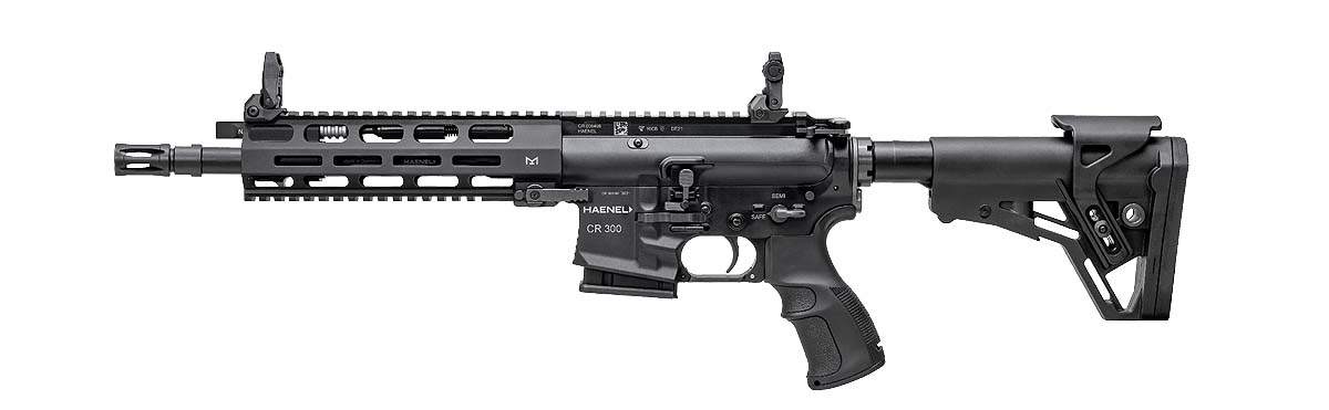 Haenel CR300 Black calibro .300 AAC Blackout – lato sinistro