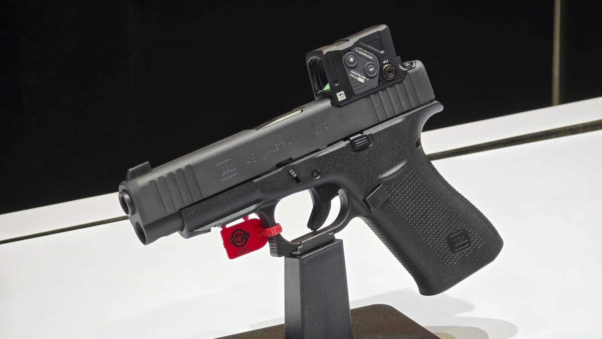 Glock concealed carry pistols with Aimpoint COA red dot sight