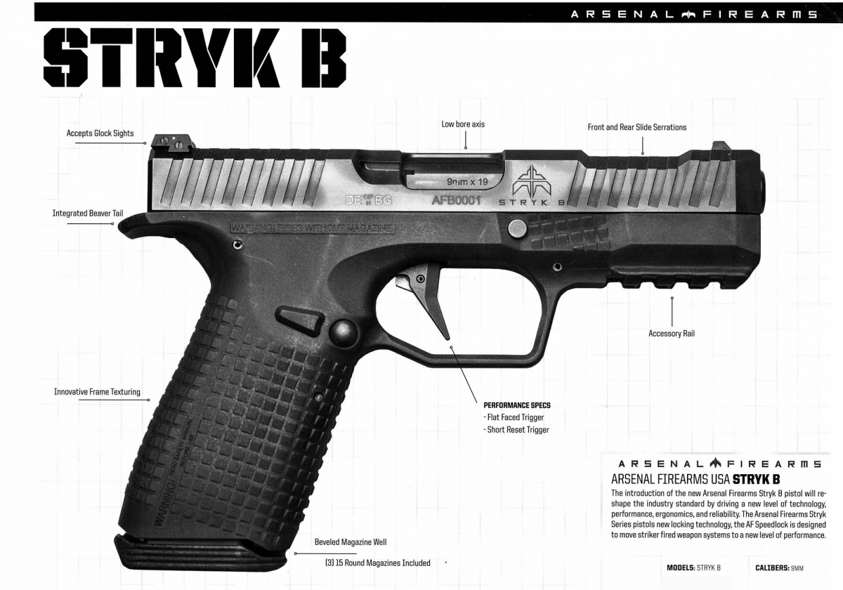 Arsenal Firearms Stryk B brochure