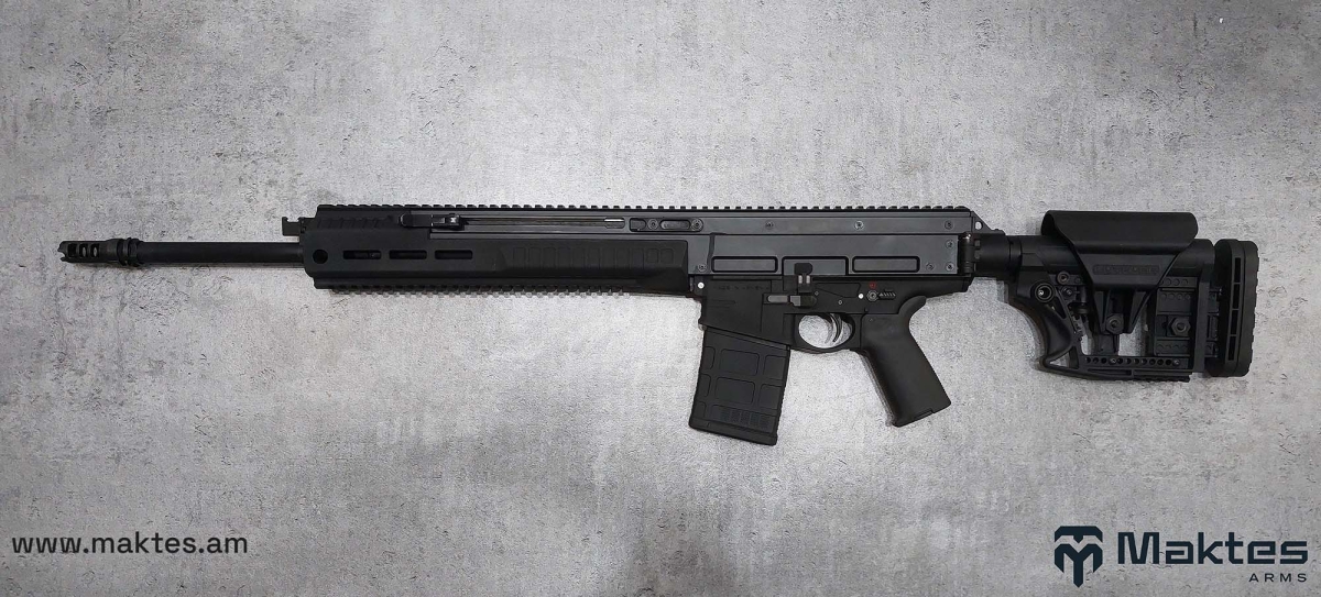 Maktes Arms T-AB 2A designated marksman rifle – left side