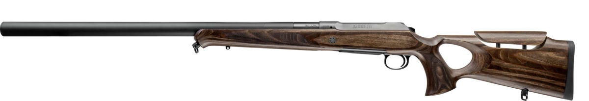 Sauer 101 Silence GTI rifle – right side, with 470 mm integrally silenced barrel