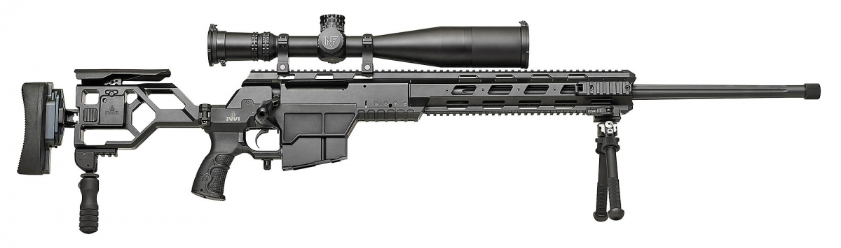 Side view of the IWI DAN .338 Lapua Magnum sniper rifle