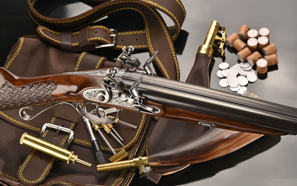 Pedersoli double barrel 20 gauge flintlock shotgun