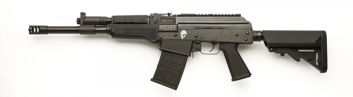 Left side view of the AK-12s Tactical shotgun