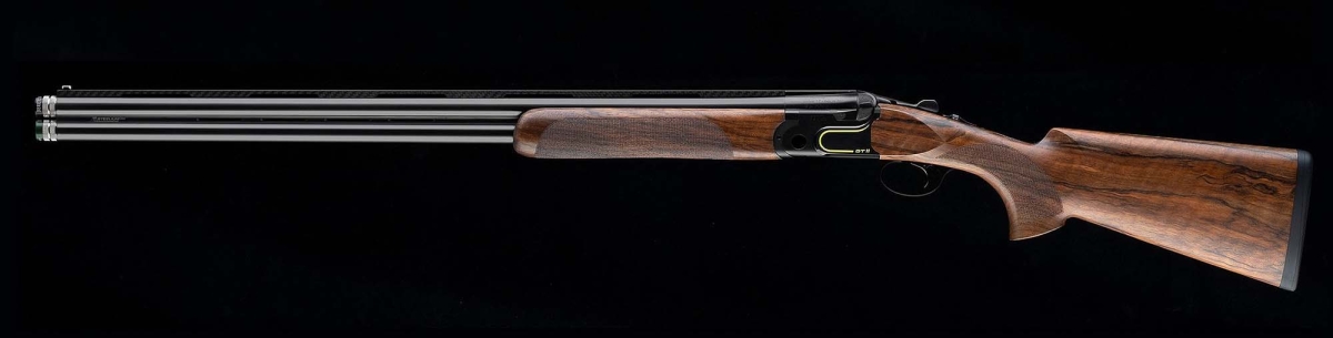 Beretta DT11 Black DLC 12 gauge over-under sporting shotgun – left side