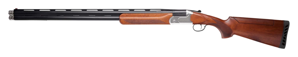 Savage Arms Stevens 555 Sporting 12-gauge over-under shotgun – left side