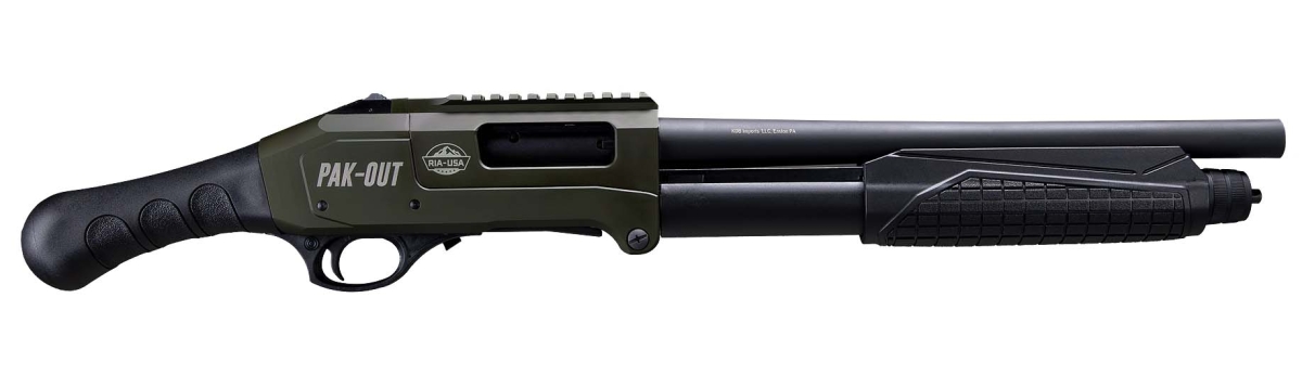 RIA-USA PK-12 "Pak-Out" 12-gauge pump-action shotgun – Short version