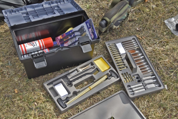 Allen Tool Box Cleaning Kit: a full set of cleaning tools contained in a handy box for your usual gun maintenance equipment