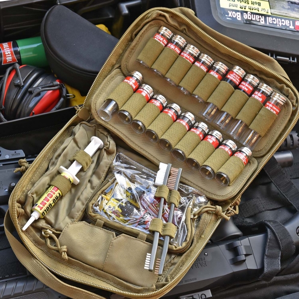The new tactical soft case Pro-Shot Super Kit .22 caliber to 12 gauge well represents the Pro-Shot Products "field kit" philosophy