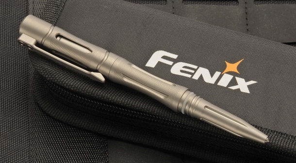 The elegant profile of the Fenix T5Ti Tactical Pen, and the finish is superb