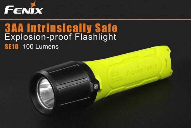 A very special flashlight: the SE10 has been engineered to be safe to use in environments where a substantial explosion hazard exists
