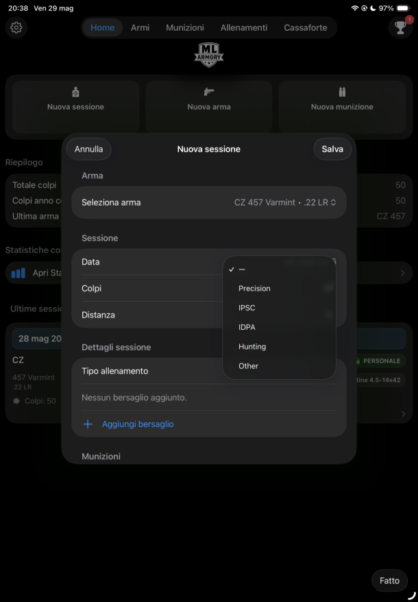 ML Armory – l’app per i tiratori