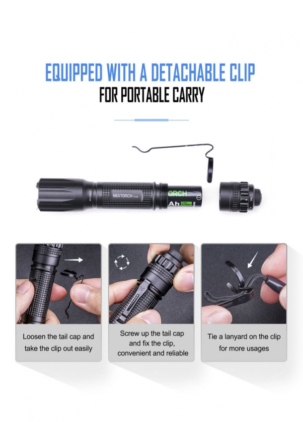 Nextorch upgraded TA30 one-step strobe tactical flashlight