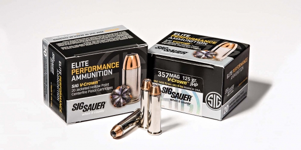 Munizioni SIG Sauer Elite Performance calibro .357 Magnum con palle da 125 grani