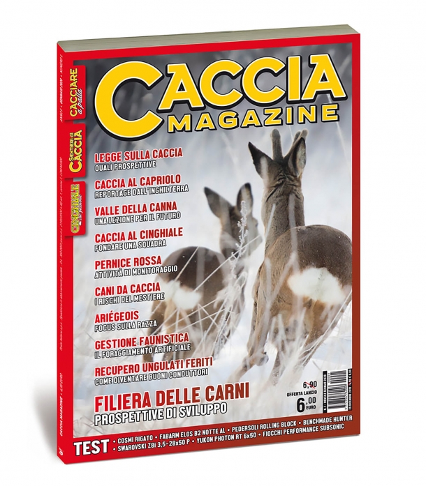 La copertina del primo numero di Caccia Magazine