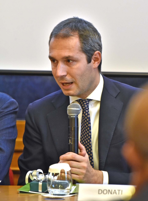 L'On. Marco Donati, membro della Commissione Attività Produttive, Commercio e Turismo alla Camera dei Deputati