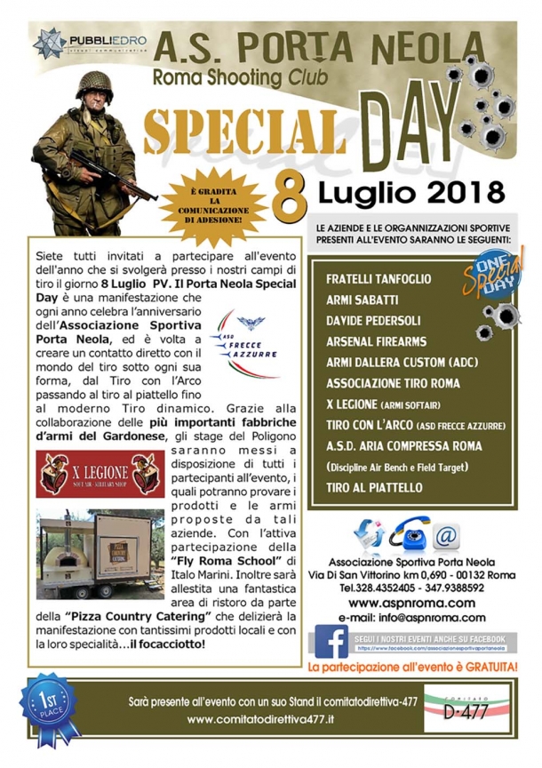 Eventi: poligono di Porta Neola, Special Day 2018