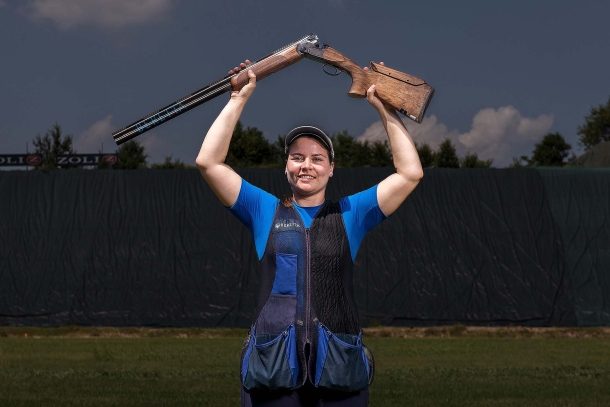 Silvana Stanco (ITA), medaglia d'argento nel Trap femminile