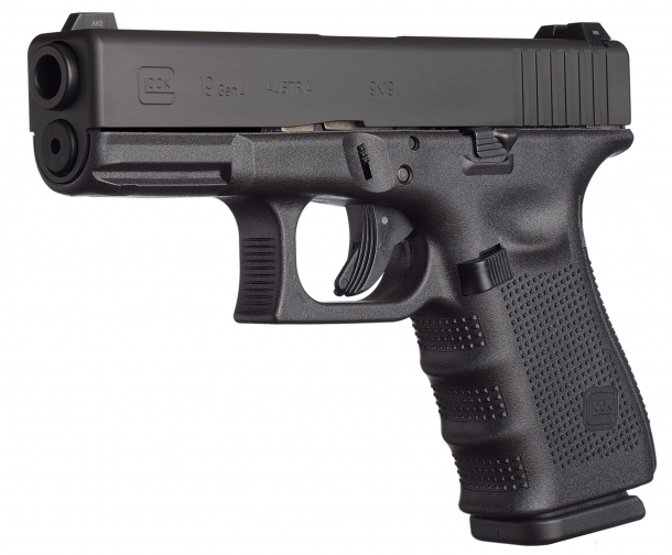 Il terzo premio: pistola semi-automatica Glock 19 Gen.4 calibro 9x21 IMI