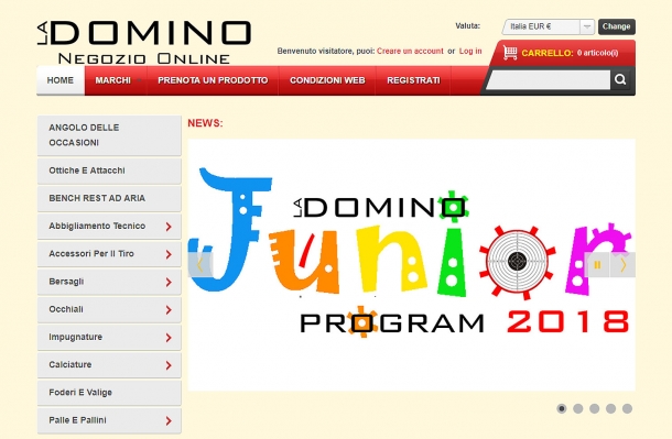 Il Negozio Online di La Domino, dove è possibile acquistare moltissimi accessori dedicati al tiro sportivo e agonistico