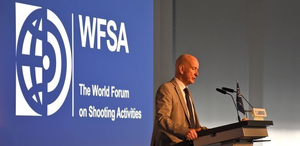 The WFSA President Torbjörn Lindskog, during the opening speech