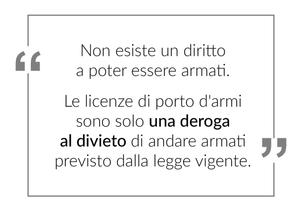 Armi e Legge: il porto d’armi è un diritto del cittadino, o una deroga al divieto di portare armi?