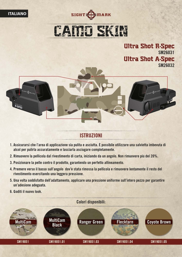 Sightmark Camo Skins: protezione e stile per le ottiche Sightmark Camo Skins: protezione e stile per le ottiche