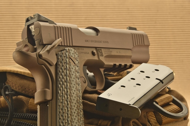 The M45A1 skips the mainstream Cerakote finish for a more resistant IonBond Decobond coating