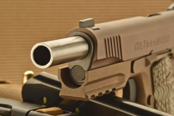 Colt's M45A1 comes with a 5" National Match barrel
