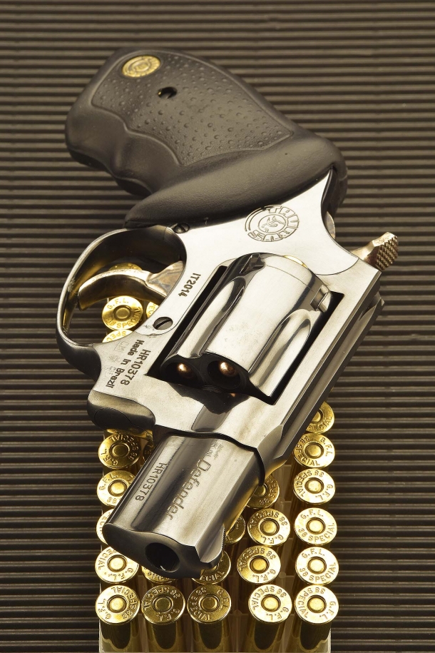 The Taurus 85 Defender revolver is available in black and stainless variants