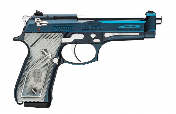 Beretta 92FS Fusion Blue pistol: Italian blue, collector's grade