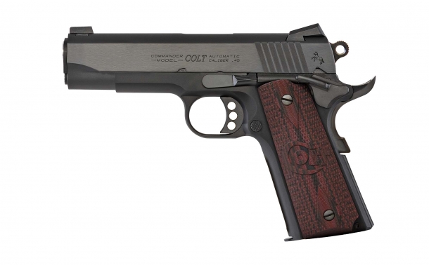 Colt 1911 Lightweight Commander semiauto pistol, available in 9mm or . 45 ACP calibers